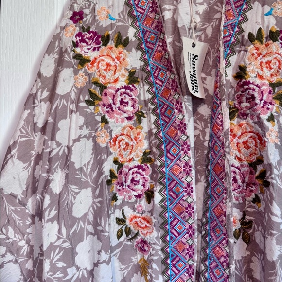 NWT Savanna Jane Floral Embroidered Open Robe / Kimono / Long Cardigan - M / L - Picture 3 of 7